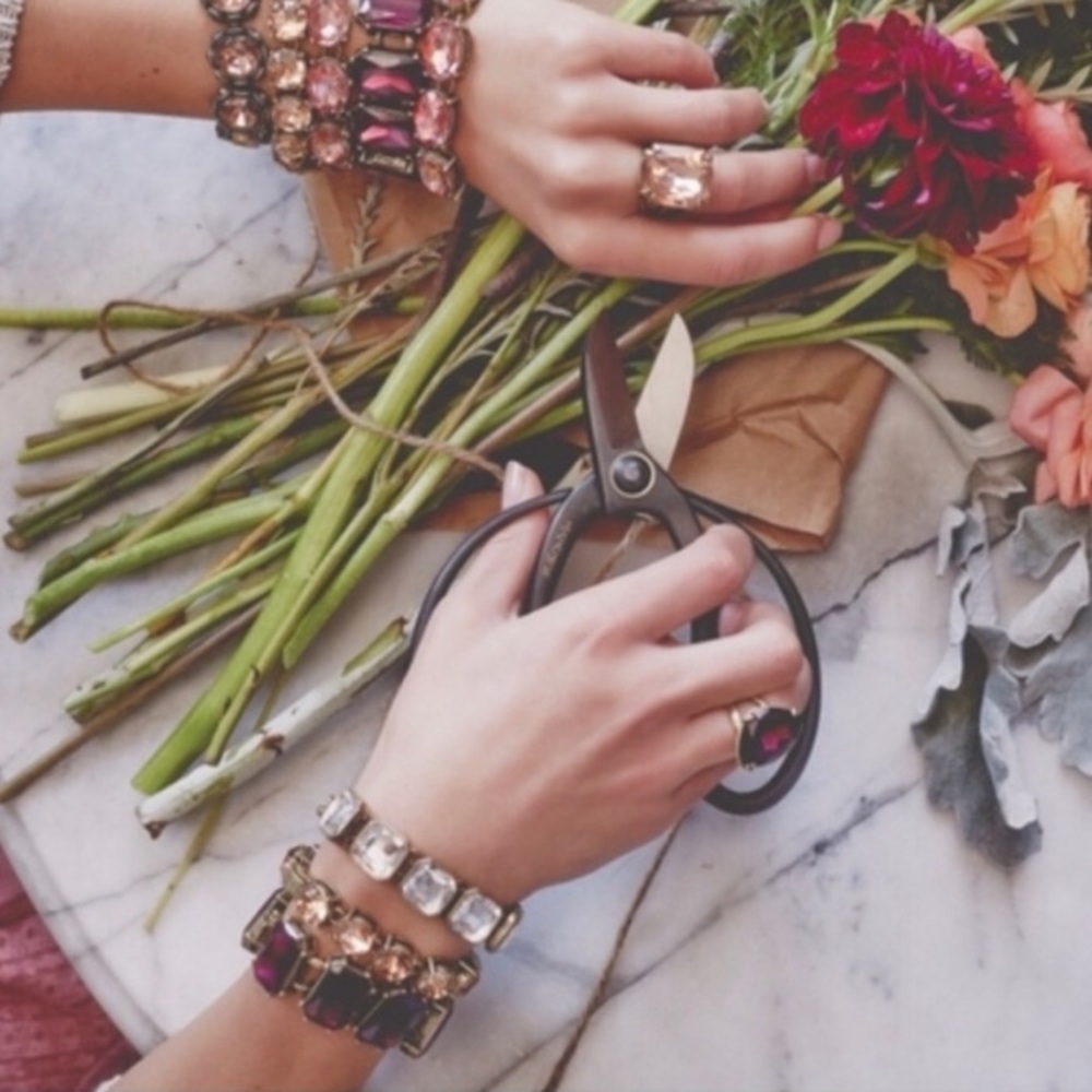 NEW Retro Glam Square-Cut Clear Crystal Bracelet Chloe + Isabel - Picture 3 of 11